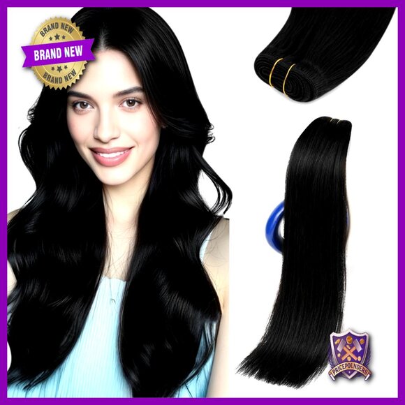 22 Inch Real Human Hair Extensions Weft 100g Sew In Long
